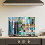 Wallity Cuadro Decorativo de Vidrio Templado Multicolor 50 x 70 cm